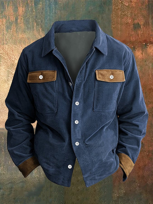 Men's Vintage Western Corduroy Shirt