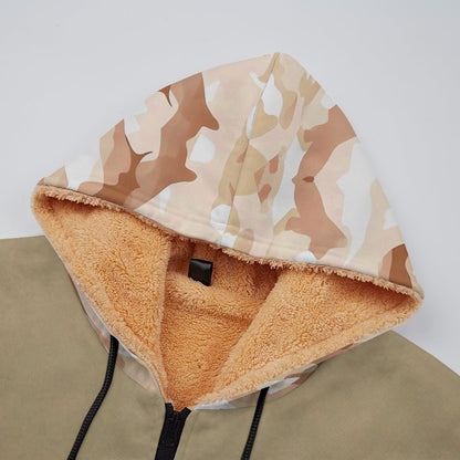 Men's Vintage Western Tiger Camouflage Print Fleece Zipper Jacket