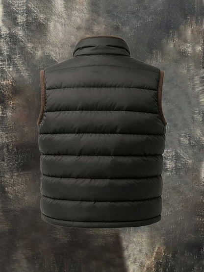 Men's Retro Padded Color-Block Vest