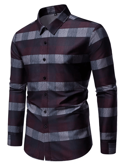 Men's Plaid Business Casual Shirt