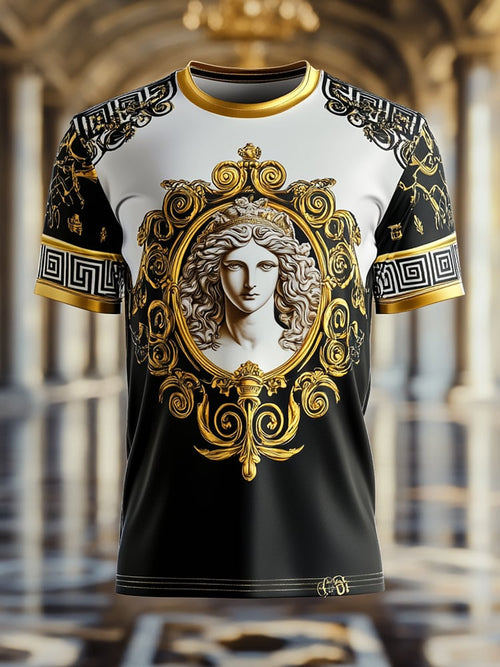 Men's Business Print Short Sleeve T-Shirt