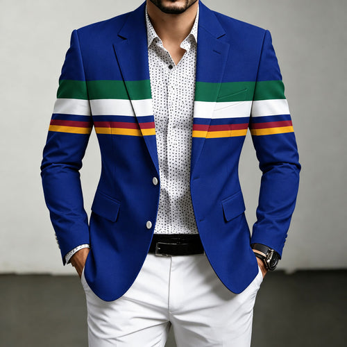 Men's Colorful Striped Blazer