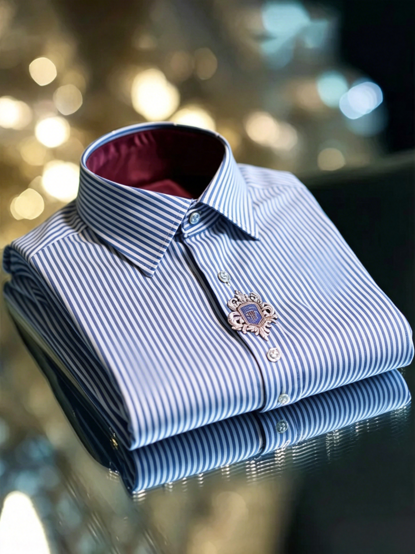 Men's Satin Luxe Long Sleeve Button Down Shirt