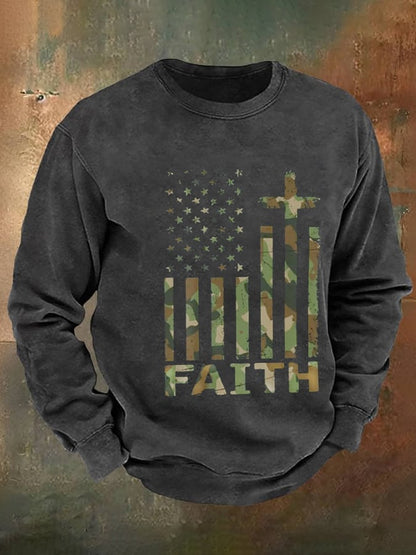Men's Vintage Veteran Print Sweatshirts