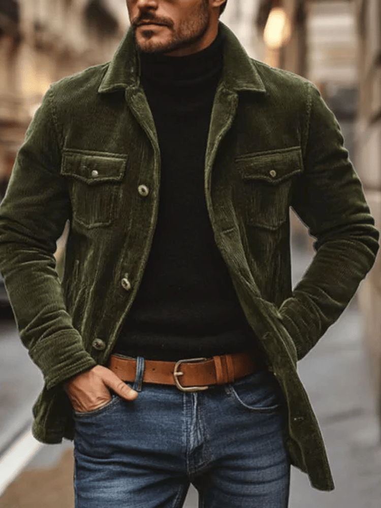 Men's Western Outdoor Vintage Multi-Pocket Jacket