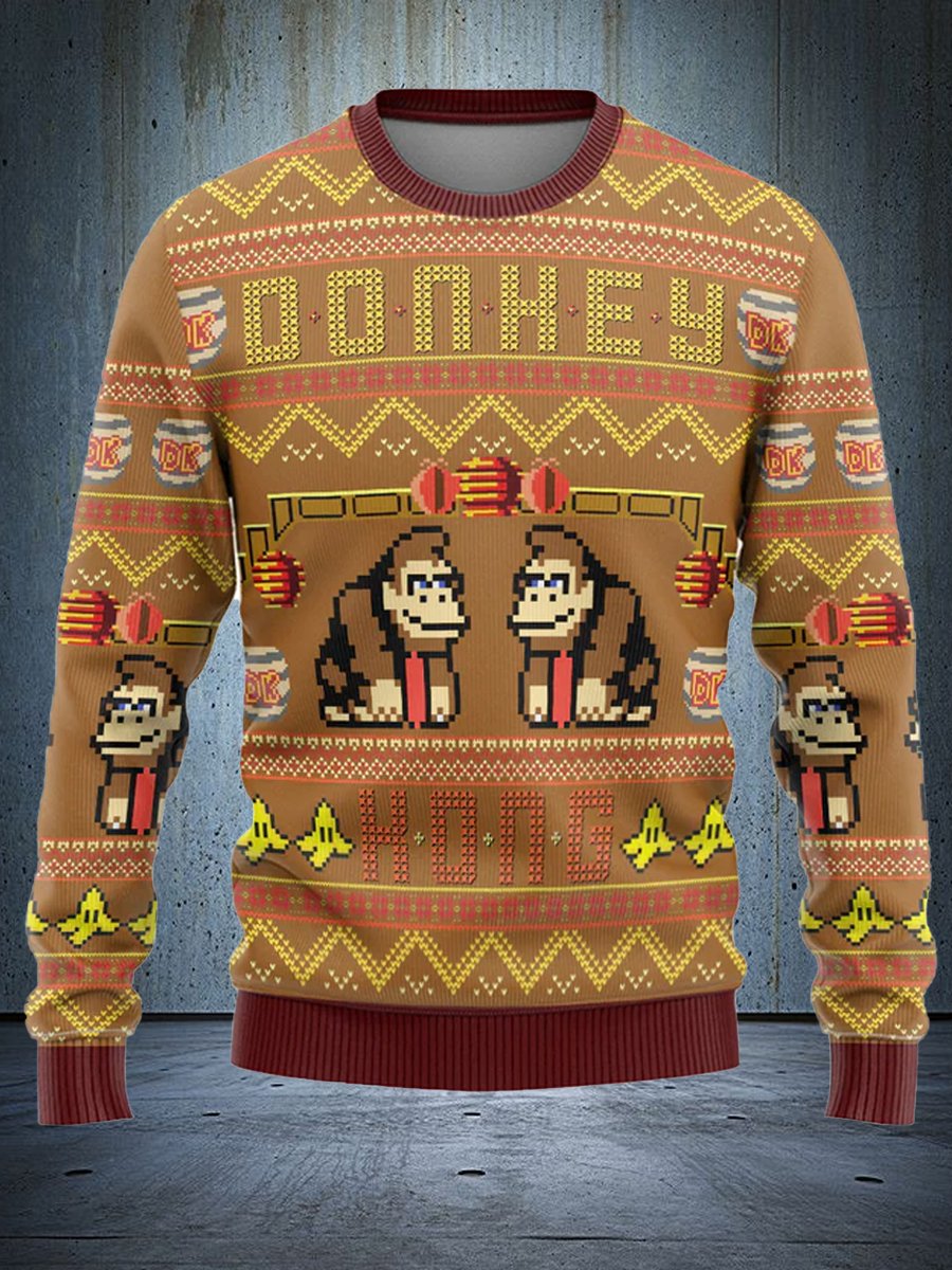 Funny Super Mario Donkey Kong Funny and Ugly Christmas Hoodie