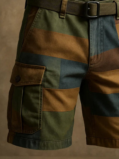 Men's Retro Outdoor Ripstop Multi-Purpose Cargo Shorts