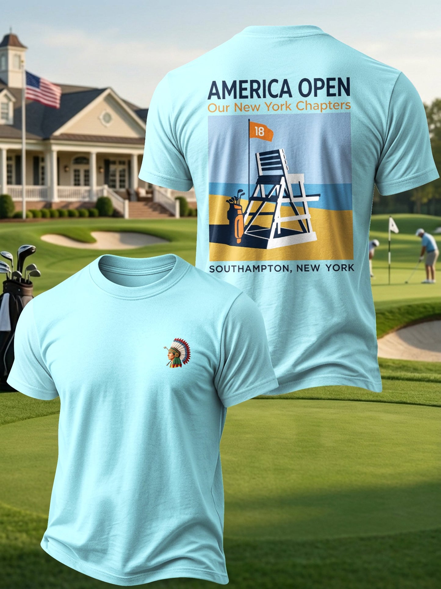 Men's Golf Enthusiast Printed Casual Tops