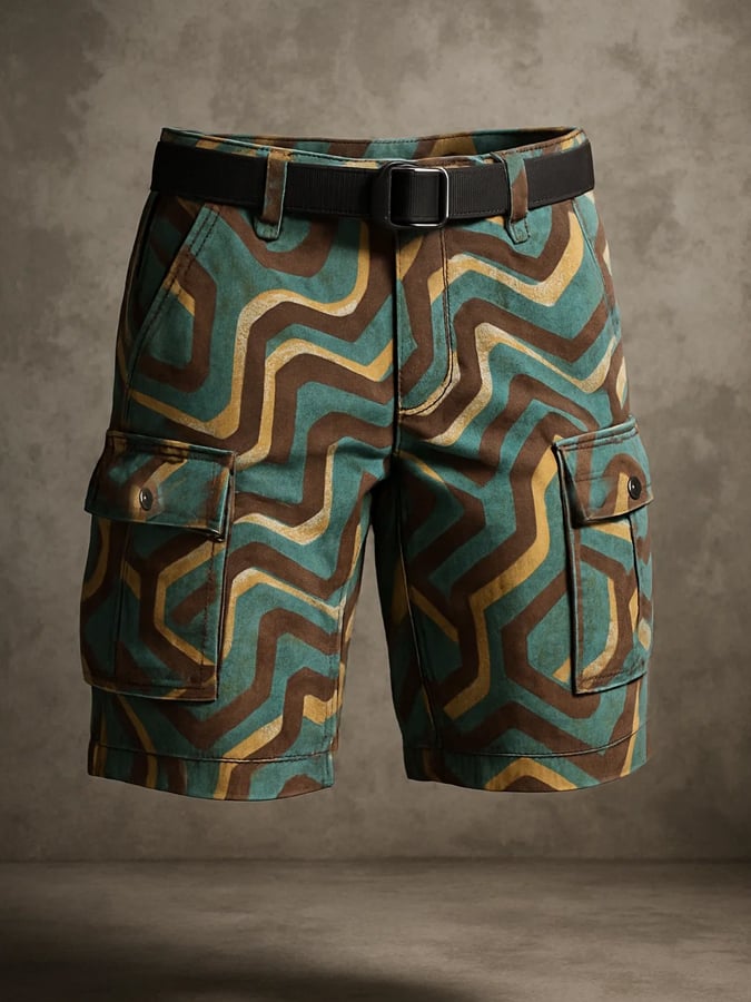 Men's Retro Outdoor Ripstop Multi-Purpose Cargo Shorts