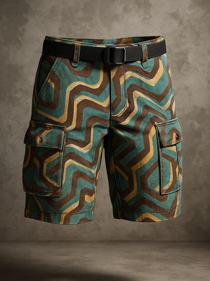 Men's Retro Outdoor Ripstop Multi-Purpose Cargo Shorts