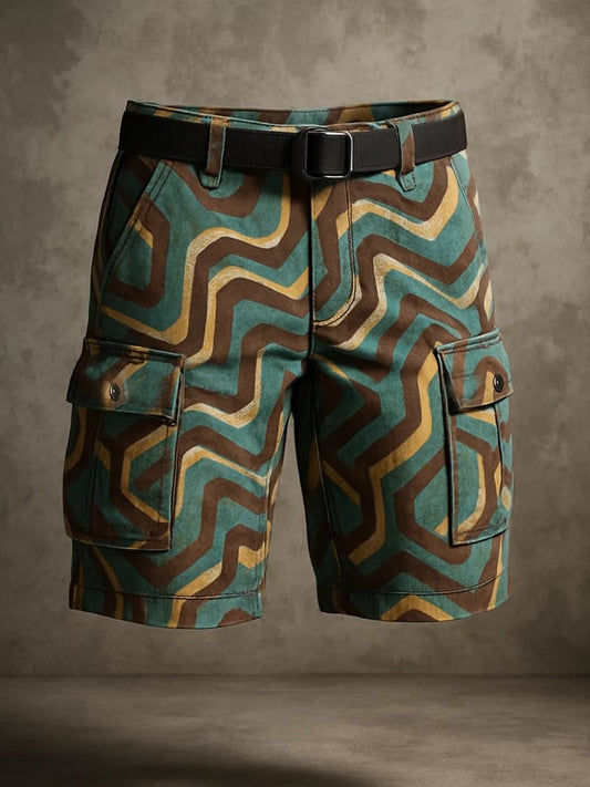 Men's Retro Outdoor Ripstop Multi-Purpose Cargo Shorts