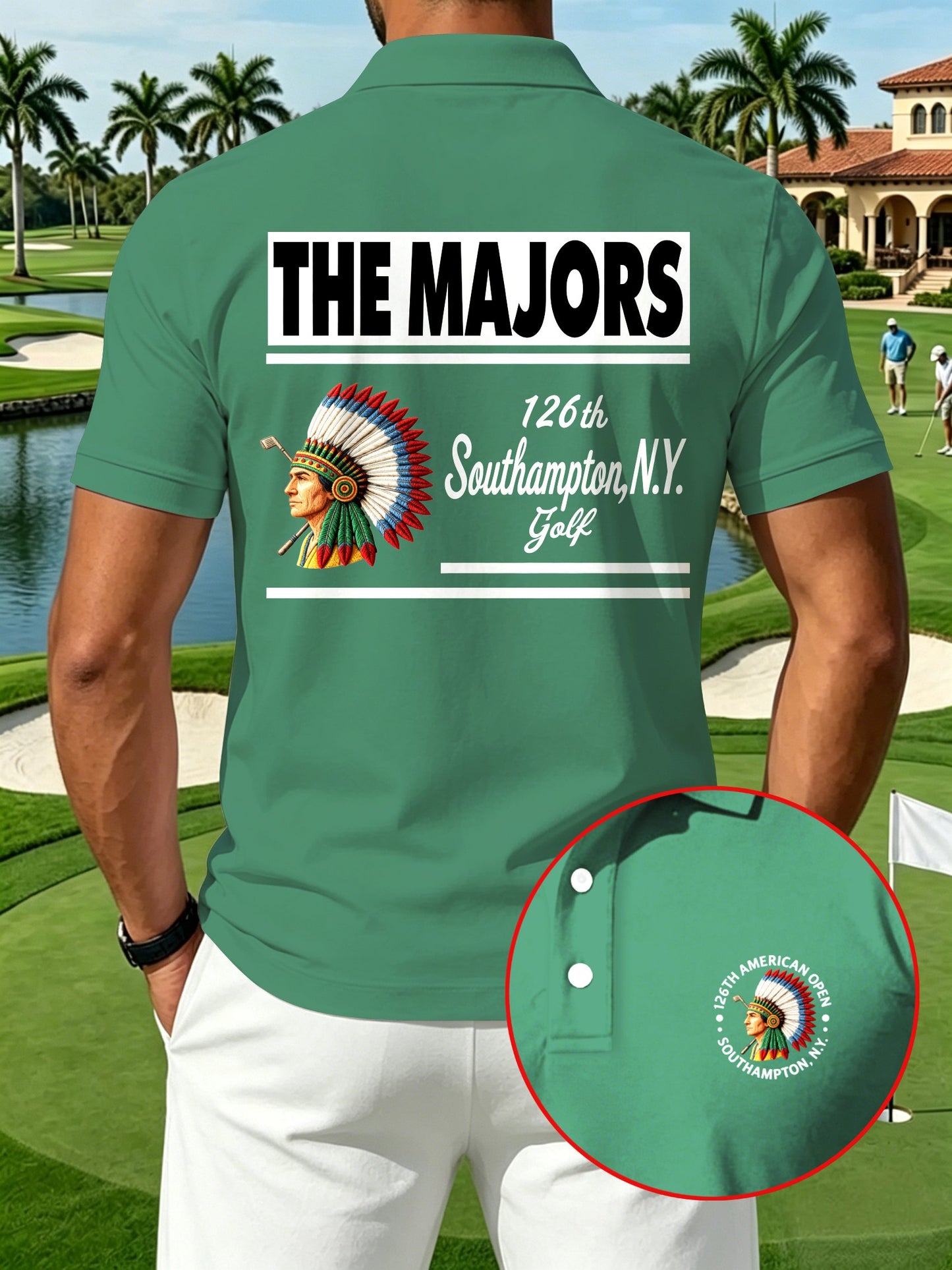 Men's Golf Enthusiast Print Casual Polo
