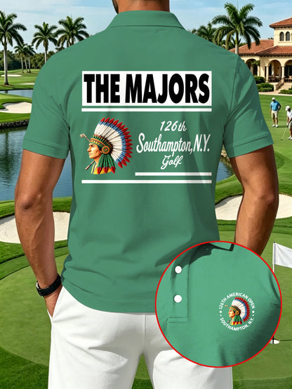 Men's Golf Enthusiast Print Casual Polo