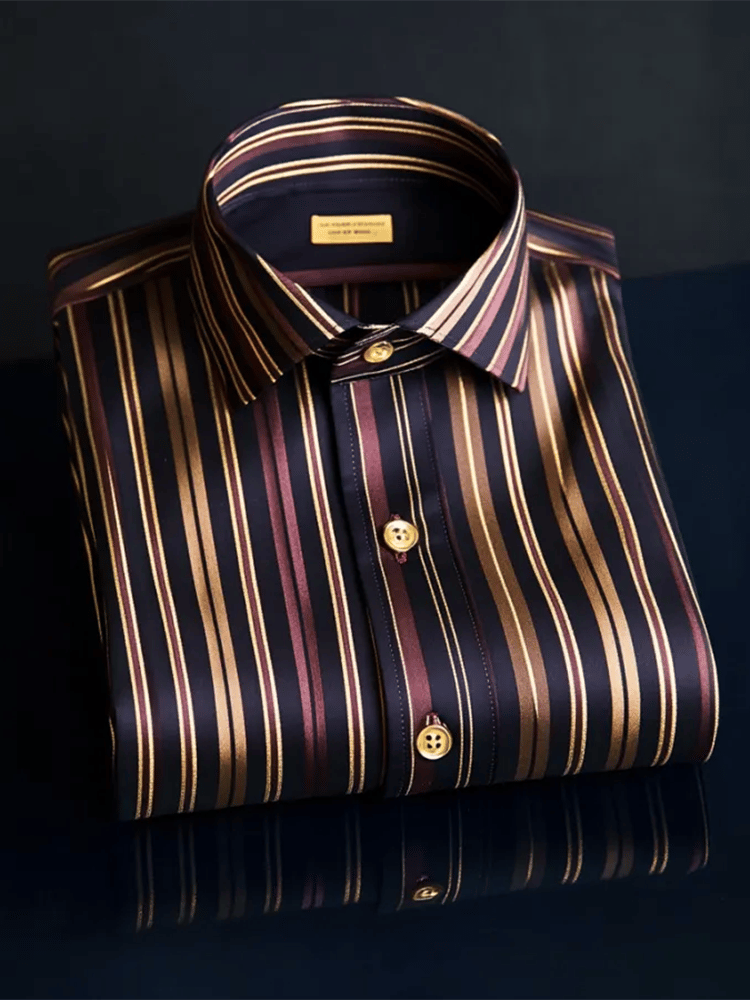 Men's Satin Luxe Long Sleeve Button Down Shirt