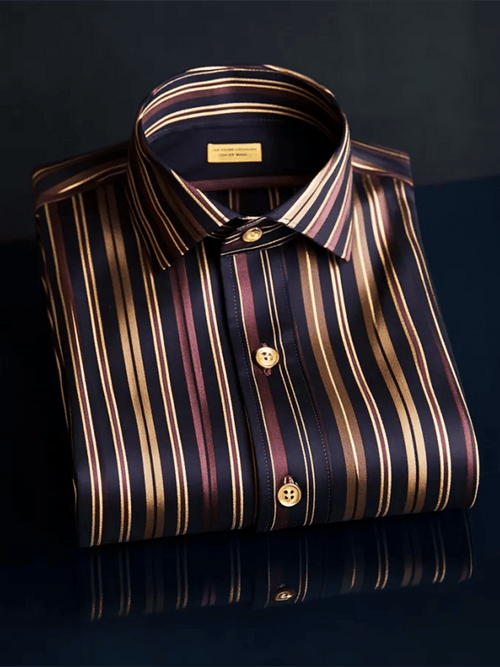 Men's Satin Luxe Long Sleeve Button Down Shirt