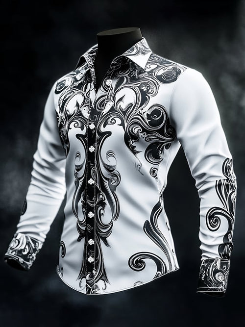 Men's Vintage Art Skull Shirt