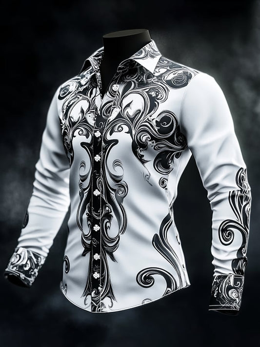 Men's Vintage Art Skull Shirt