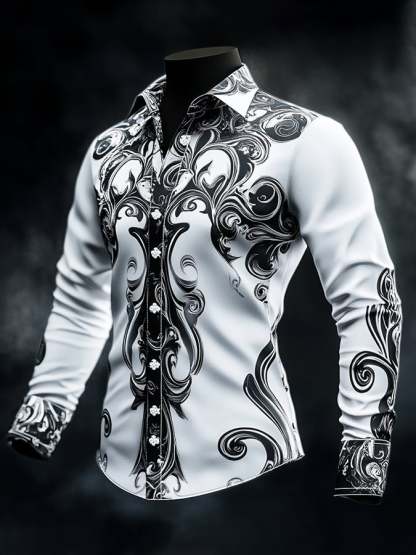 Men's Vintage Art Skull Shirt