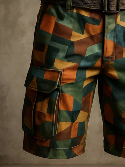Men's Retro Outdoor Ripstop Multi-Purpose Cargo Shorts
