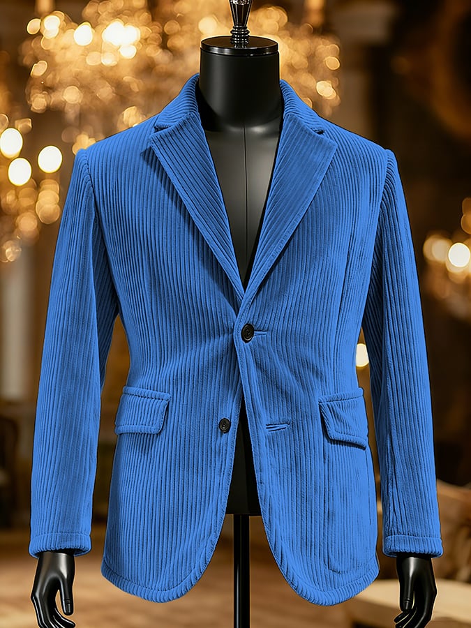 Men's Retro Single Breasted Gentleman's Business Casual Suit Jacket