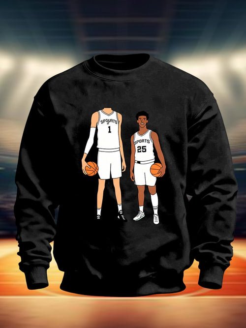 Men's Casual Fun Basketball Sweatshirt