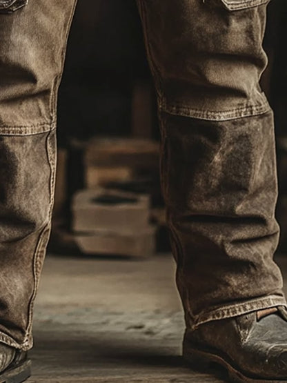 Men's Retro Outdoor Functional Overalls