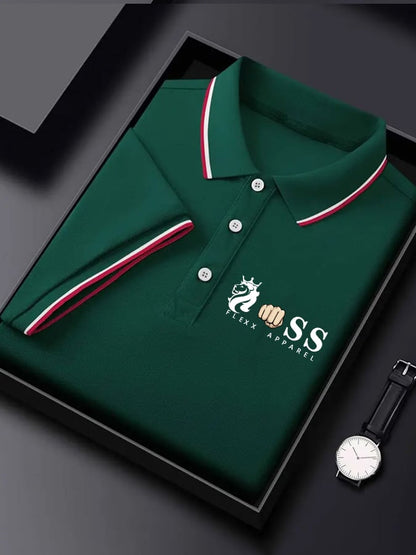 Men's Business Contrast Polo