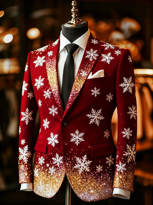 Men's Business Casual Christmas Suit Outerwear