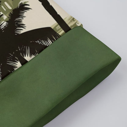 Men's Retro Western Style Coconut Tree Camouflage Fleece Jacket