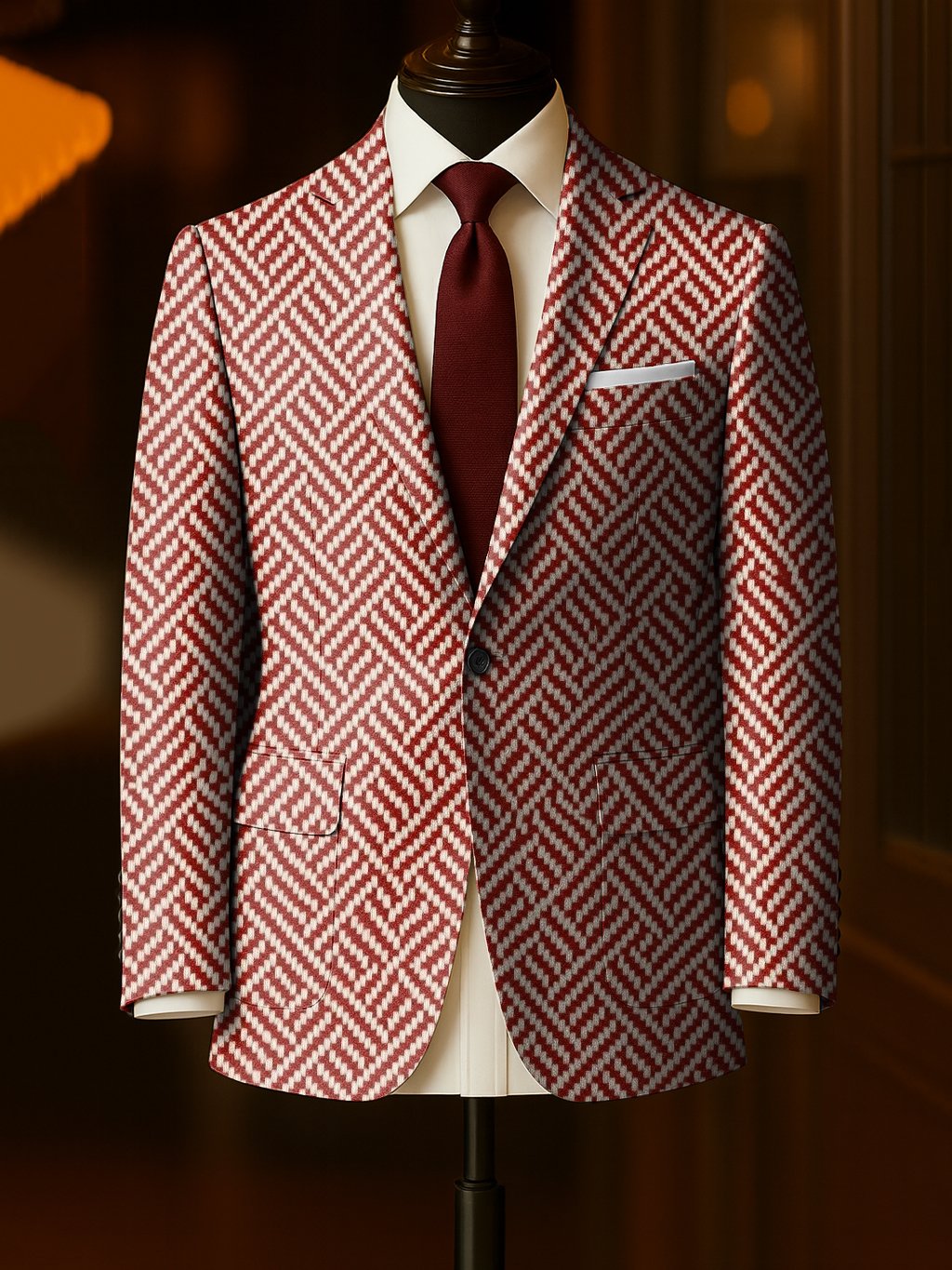 Men's Business Casual Large Pocket Notch Lapel Blazers