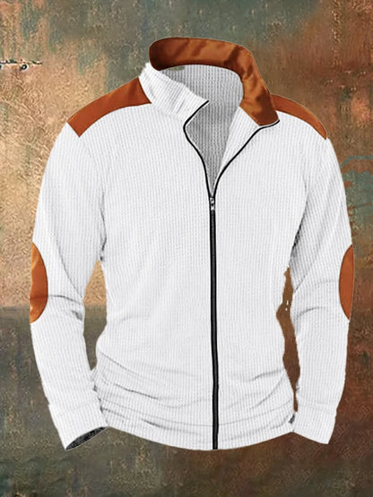 Men's Vintage Corduroy Color Block Comfort Jacket