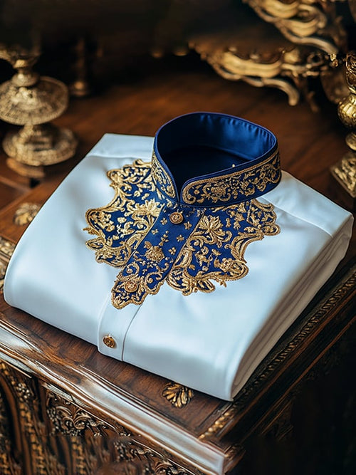 Men's Satin Luxury Business Long Sleeve Shirt