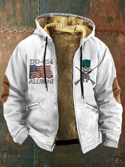 Men's Veteran DD-214 Printed Fleece Jacket