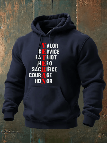 Men's Veteran Print Hoodie