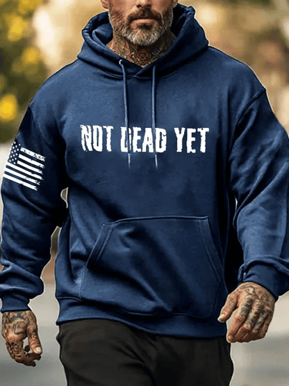 Men's Not Dead Yet Pattern Print Sweatshirt