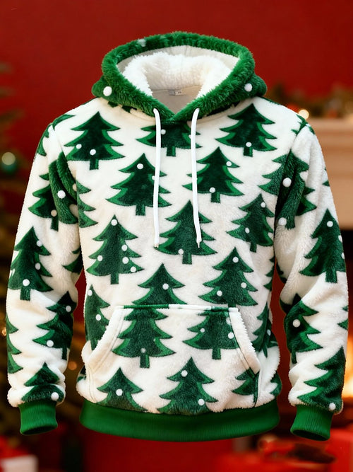 Christmas Tree Flannel Hoodie