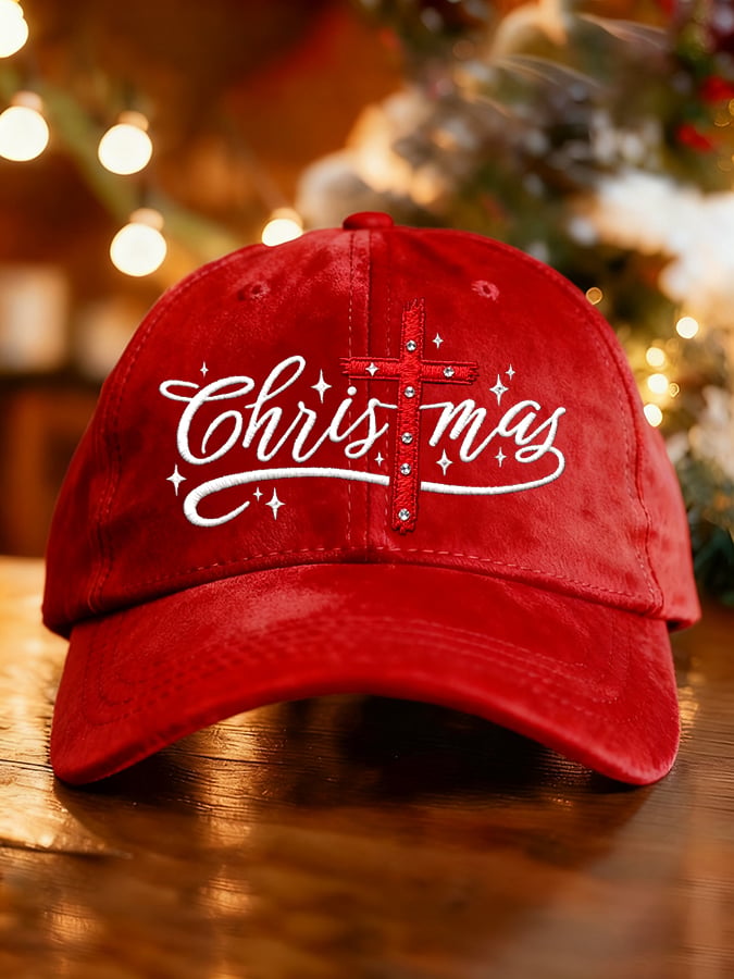 Unisex Vintage Christmas Art Design Embroidery Hat