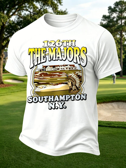 Men's Golf Enthusiast Printed Casual Tops