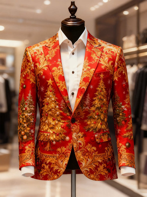 Men's Business Casual Christmas Suit Outerwear