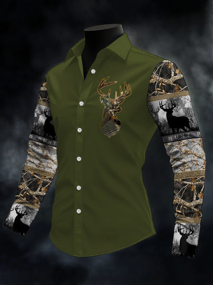 Men's Casual Western Style Contrast Color Shirt