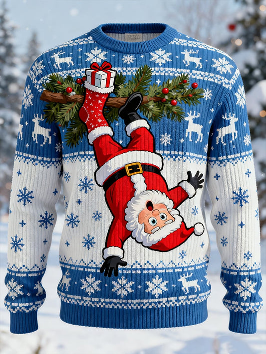 Men's Retro Casual Christmas Art Ugly Sweater