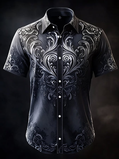 Men's Casual Vintage Brogue Shirt