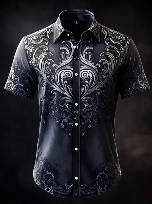 Men's Casual Vintage Brogue Shirt