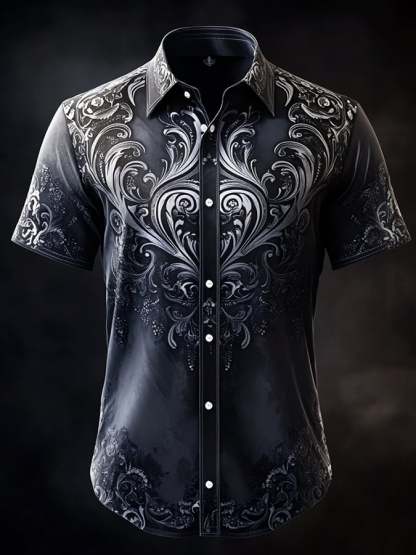 Men's Casual Vintage Brogue Shirt