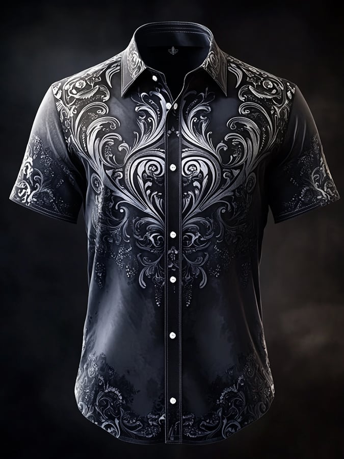 Men's Casual Vintage Brogue Shirt