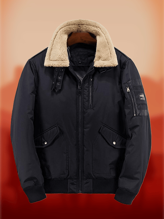 Men's Western Slant Pockets Design Lapel Outdoor Farm Jacket