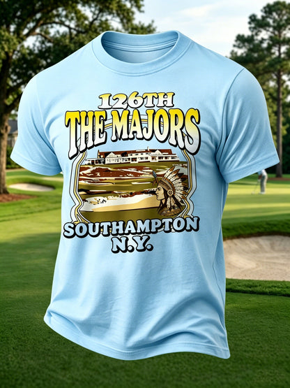 Men's Golf Enthusiast Printed Casual Tops