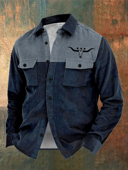 Men's Vintage Western Corduroy Shirt