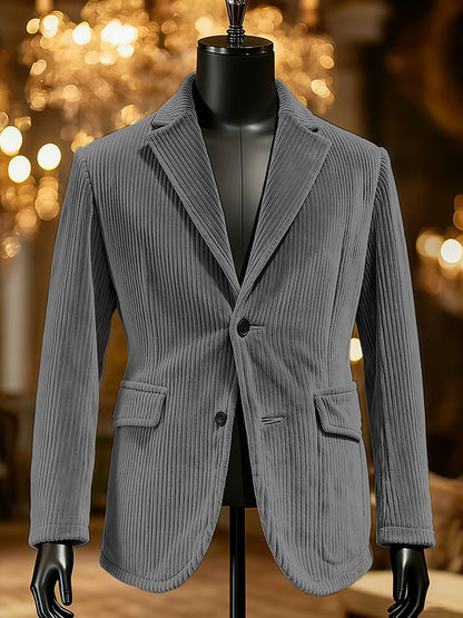 Men's Retro Single Breasted Gentleman's Business Casual Suit Jacket