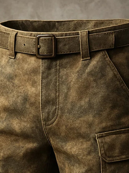 Men's Retro Outdoor Ripstop Multi-Purpose Cargo Shorts